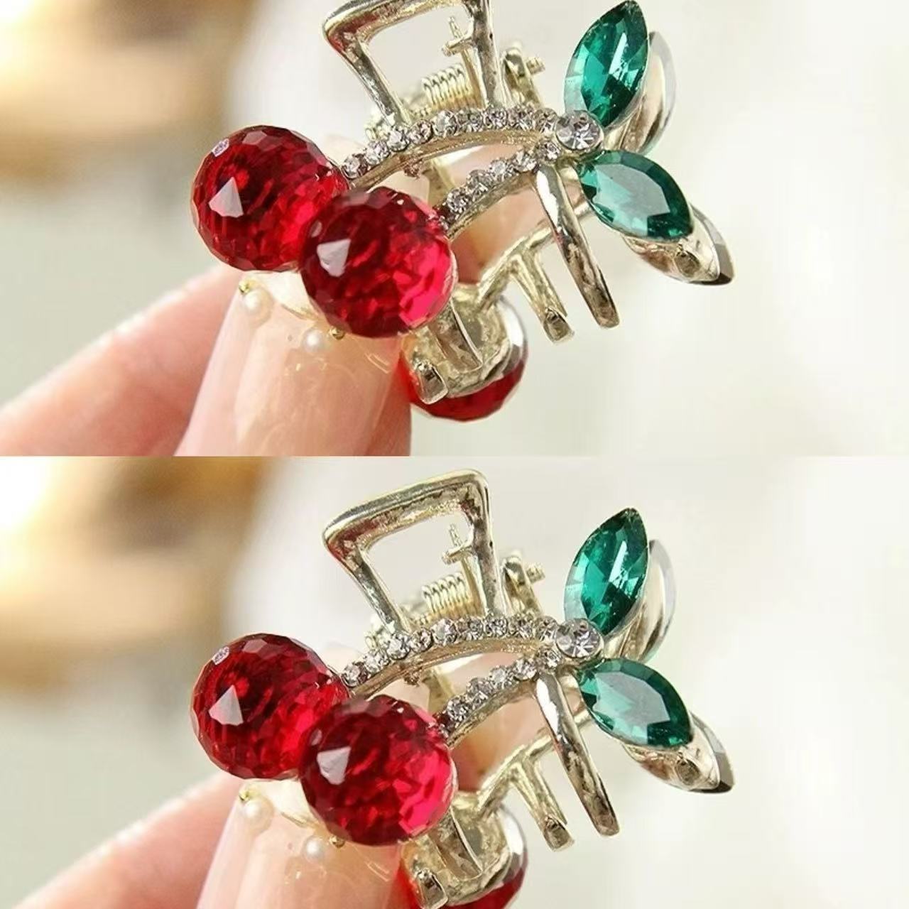 发夹/鲨鱼夹/鸭嘴夹/抓夹/新年红色发夹细节图