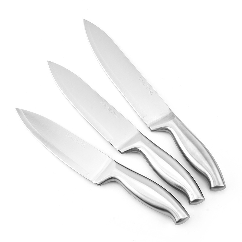 Best-selling cross-border stainless steel hollow handle vegetable knives, kitchen knives, chef knives, fruit knives, sharp kitchen knives for slicing Specification drawing