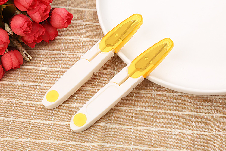 Stainless steel fishing scissors, safe for home and office use, cross-stitch, U-shaped, colored, covered, and small scissors for cutting thread ends wholesale undefined
