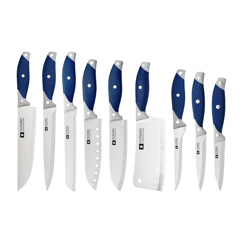 Wholesale of chef knives, meat knives, bread knives, eight-hole toothed bone knives, multi-purpose knives, fruit peel knives, fruit knives and kitchen knives for foreign trade Specification drawing