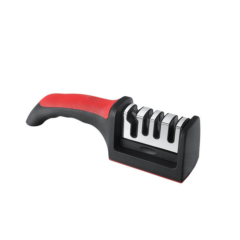 The popular four-section knife sharpener, a multi-functional kitchen knife sharpener, a handheld quick whetstone, and a new household knife sharpener Item Picture