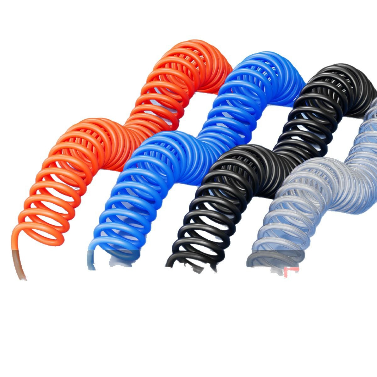 PU spring air pipe hose air compressor air pump high-pressure telescopic elastic spiral duct 6*4 8*5 10*6.5 Item Picture