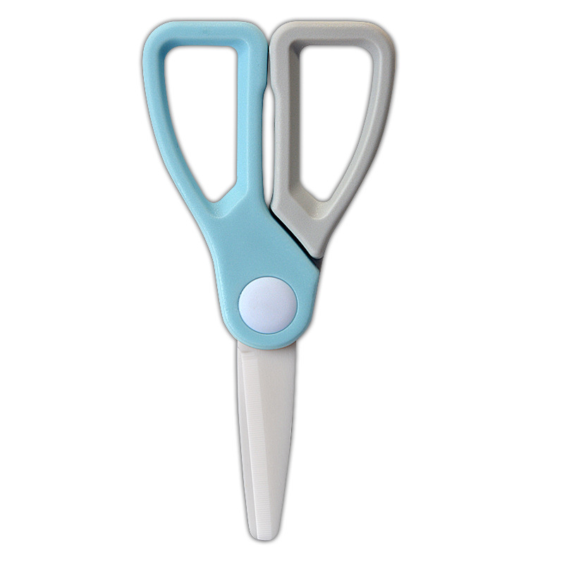 Baby ceramic scissors, portable baby food scissors with scissors sleeves, household kitchen food scissors manufacturer wholesale Item Picture
