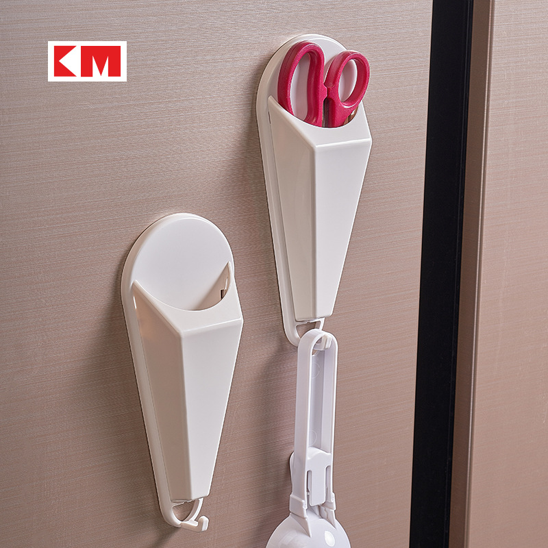 KM 5306 Magnetic scissor Storage Box, refrigerator magnetic scissor storage rack, seamless wall-mounted scissor storage rack details Picture
