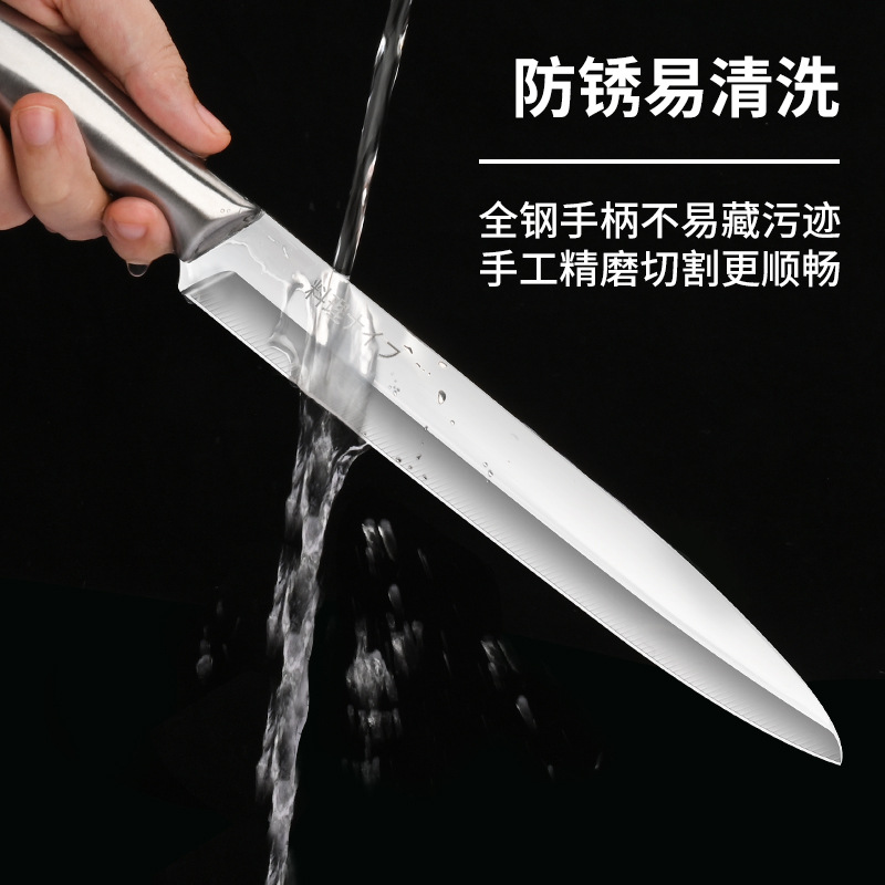 Japanese-style household chef's knife, salmon chef's knife, commercial sashimi knife, all made of stainless steel Application Scenario