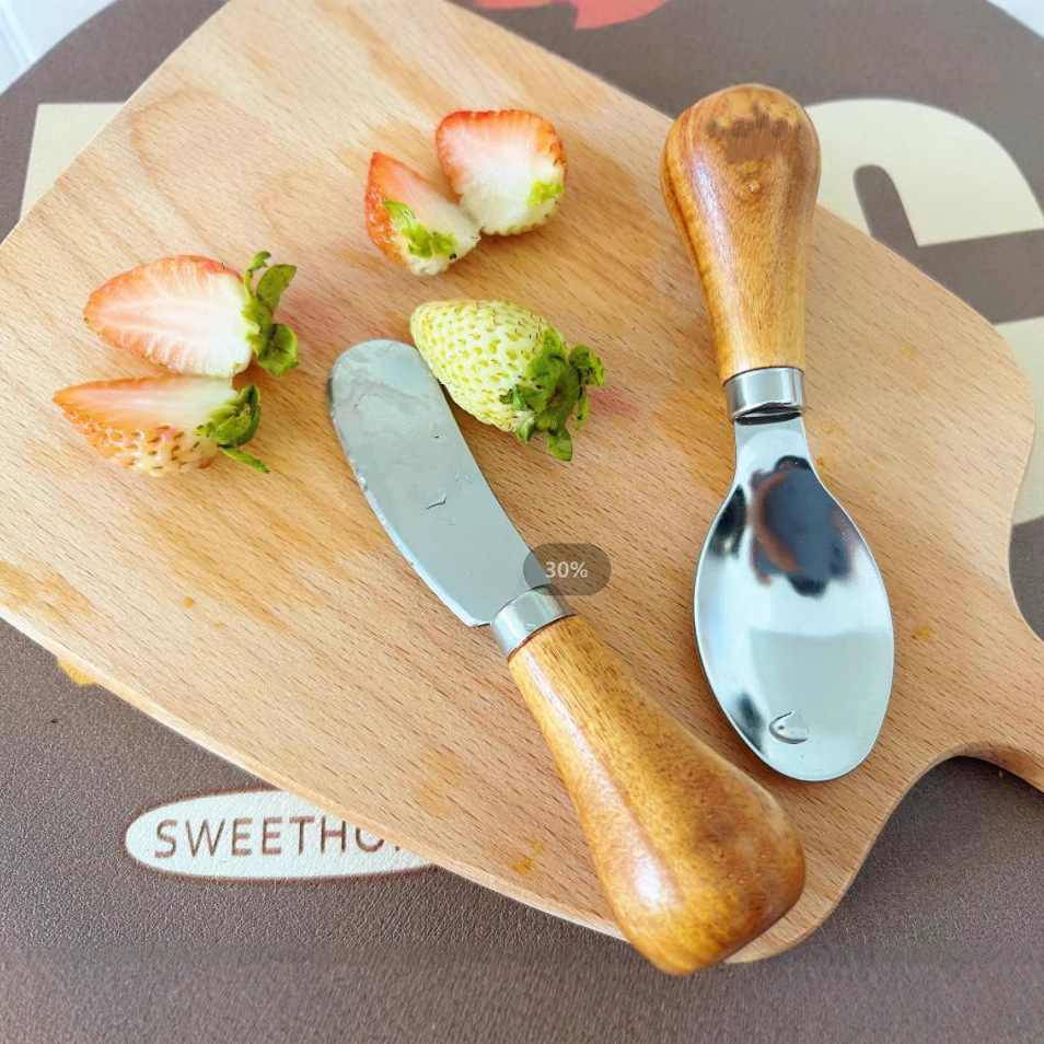 Butter knife spatula, bread, toast, cheese spreading knife, jam, peanut butter, butter spatula, stand-up spreading knife full figure