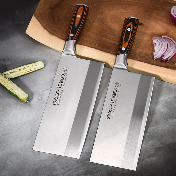 Qiao Fu Ren Commercial hotel special mulberry slice knife, household kitchen stainless steel professional kitchen knife, chef's meat slicing knife details Picture