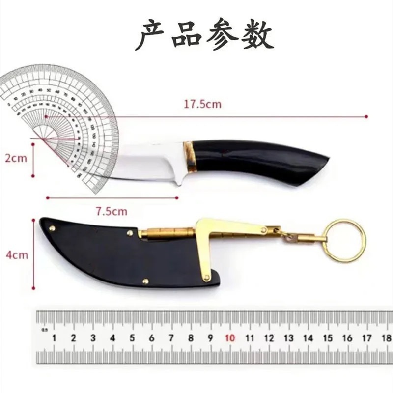 Household fruit knife, sharp kitchen peeler, multi-functional camping portable, outdoor barbecue meat knife D2 Hummingbird knife Item Picture