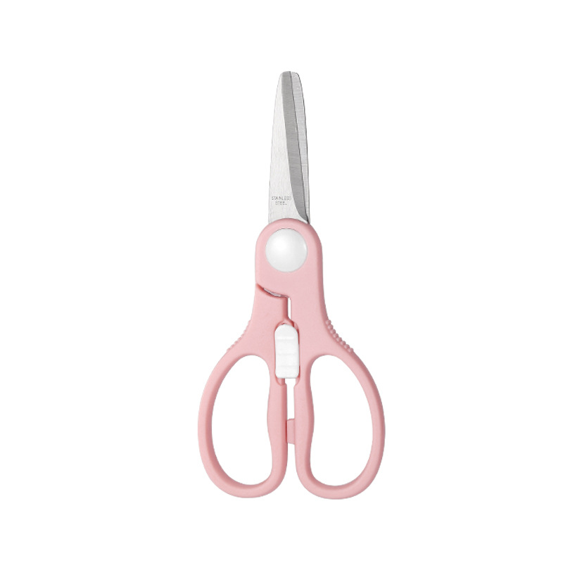 Baby food scissors, stainless steel food scissors, children's complementary food tools, noodle food portable takeaway set Item Picture