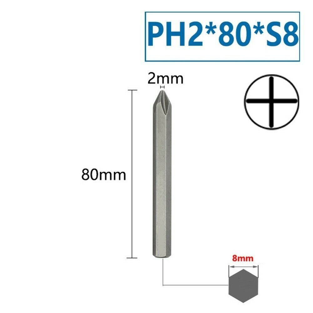 Four pieces of Japanese industrial standard accessories for impact screwdriver heads, JIS PH2 PH3 Item Picture