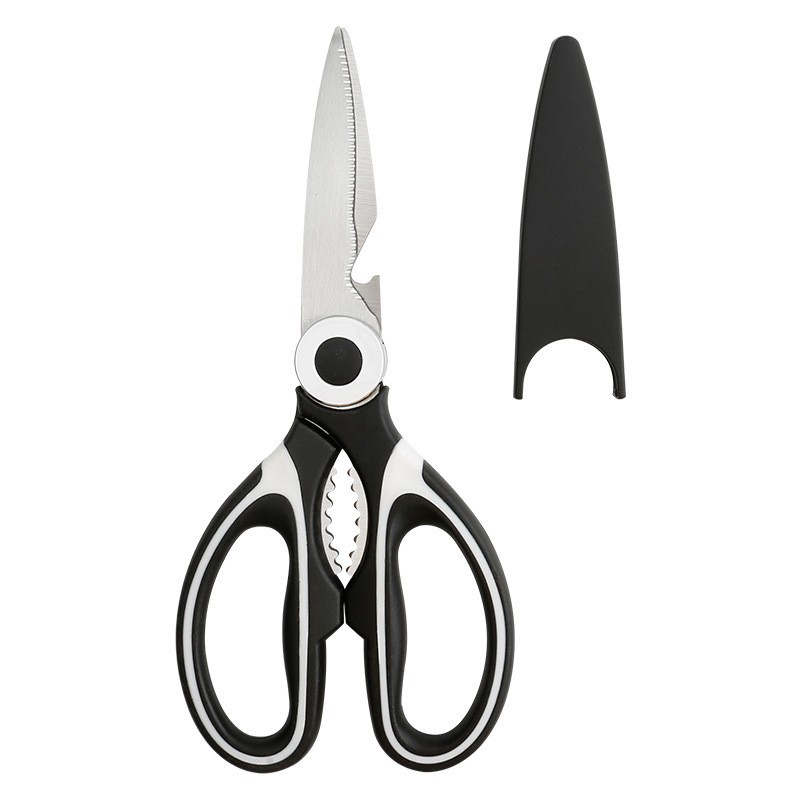 Multi-functional kitchen scissors, sharp and powerful chicken bone scissors, food scissors, barbecue scissors, stainless steel household panda scissors Item Picture