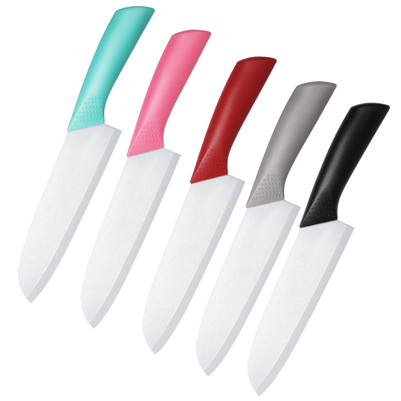 Factory direct sales of kitchen ceramic kitchen knives with anti-slip black handles, 6-7 inch fruit wholesale knives in Yangjiang Item Picture