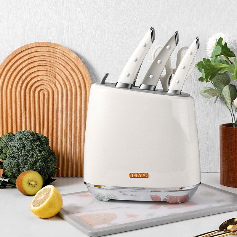 【 Seagull White 】 Yangjiang Kitchen Knives, a complete set of household kitchen knives for cutting vegetables and bones, cutting boards and knives details Picture