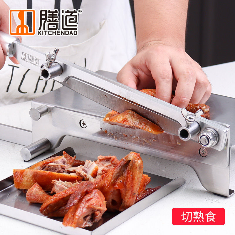 Shandao slicing machine for cutting bones and chicken ribs, guillotine knife for cutting beef and mutton rolls, traditional Chinese medicine slicing machine for cutting frozen meat slices Application Scenario