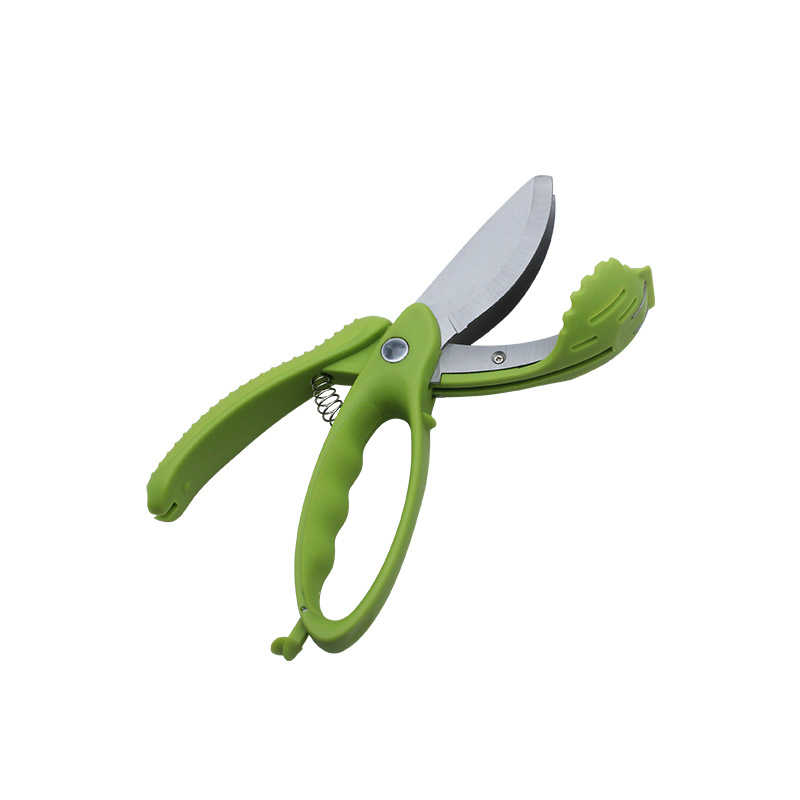 In-stock stainless steel salad scissors, kitchen multi-functional scissors, fruit and complementary food scissors, vegetable salad tools, cross-border Item Picture