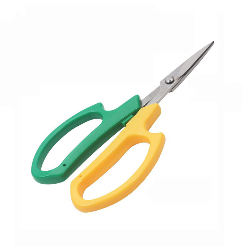 Stainless steel upturned grape shears, stainless steel fruit pickers, fruit and vegetable shears for orchards and greenhouses, potted garden elbow shears Item Picture