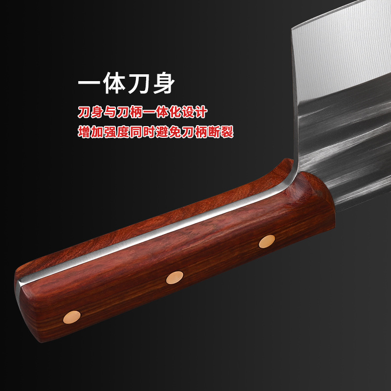 Thickened kitchen knife, kitchenware knife, special knife for roast meat shops, professional knife for cutting chicken and duck, sharp kitchen knife, suitable for both cutting and slicing Specification drawing