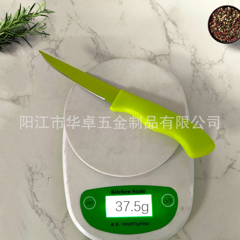 Non-stick paint steak knife, stainless steel bread knife, non-stick paint knife with teeth, cross-border best-selling steak details Picture