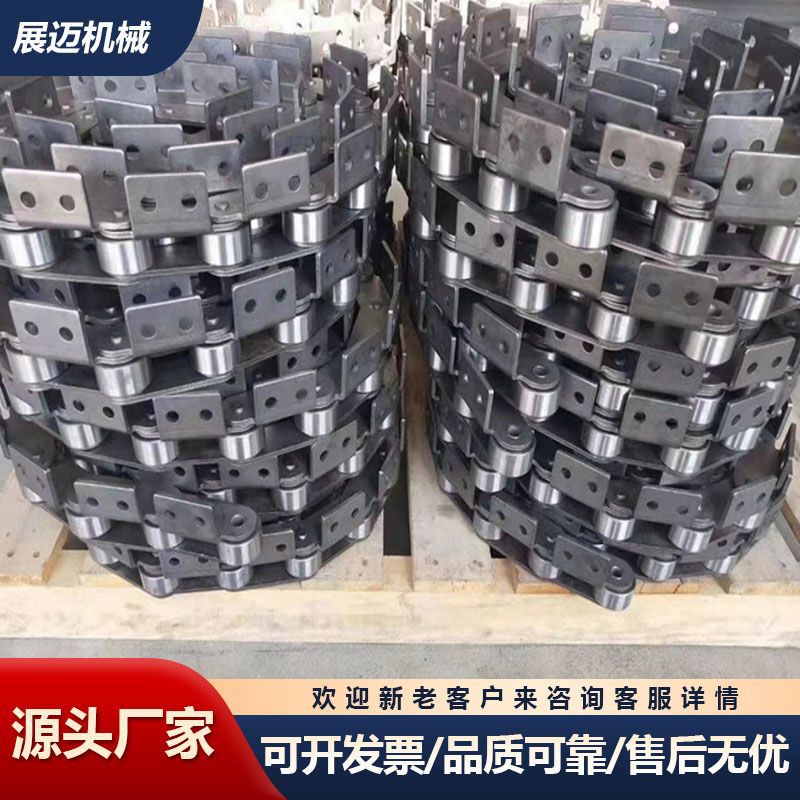 Industrial conveyor chains, stainless steel chains, non-standard special-shaped chains, bent plate chains, single and double side single-hole double-pitch chains Application Scenario