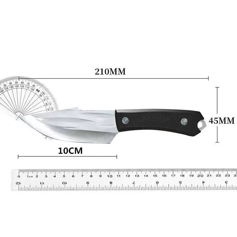 Mongolian hand-held meat knife with leather case, portable fruit knife, multi-purpose knife for outdoor camping, household forged meat cutting and bone removal knife Application Scenario