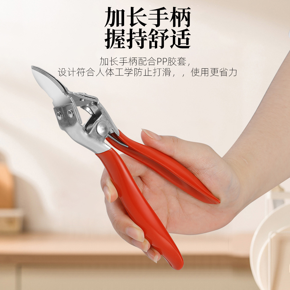 Stainless steel durian opener, professional durian and jackfruit opener, safe fruit opening and picking scissors Specification drawing