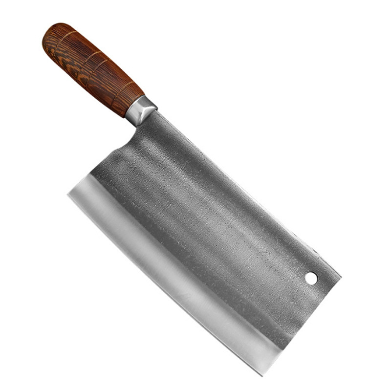 Forged thick-backed large V-shaped blade gradually thinning kitchen knife, chopping knife, hand knife, hotel kitchen knife, commercial knife, chicken, fish and meat chopping knife Item Picture