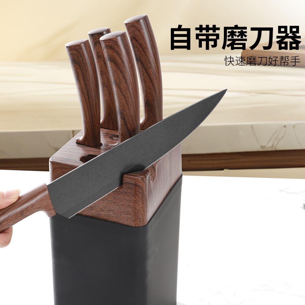 A complete set of kitchenware, a set of kitchen knife sets, a combination of household stainless steel kitchen knives and knives, a set for kitchen use details Picture