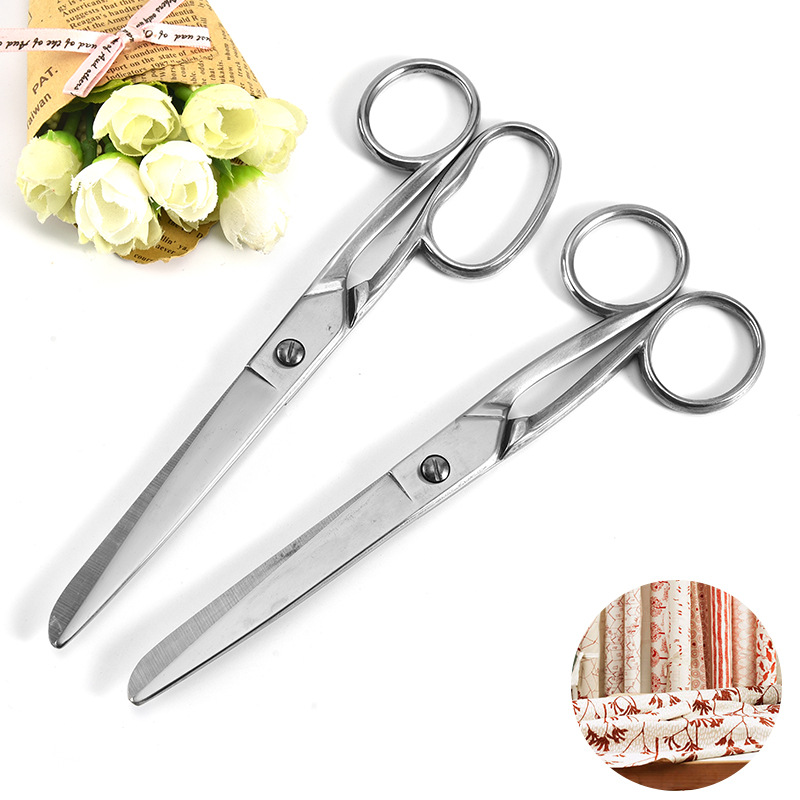 Factory wholesale 8-inch stainless steel cutting and sewing scissors for tailors, household scissors, kitchen scissors, multi-purpose scissors full figure