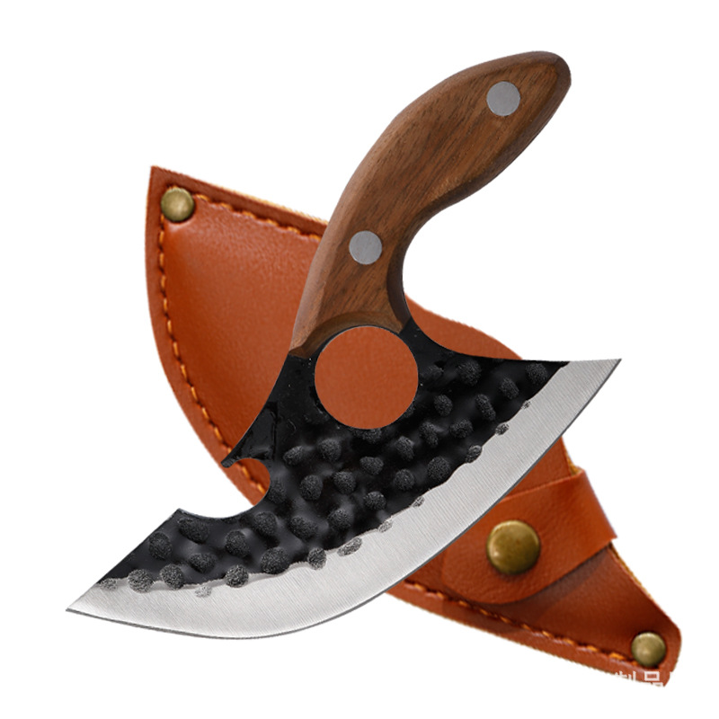 Multi-functional hand-held meat small curved knife, outdoor portable ring knife, fish-killing knife, special grilling knife, cross-border exclusive supply Item Picture