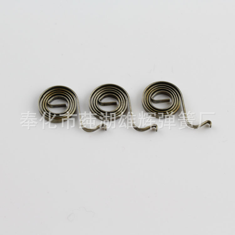 The manufacturer supplies flat wire spring springs, stainless steel flat coil springs, and torsion springs from Zhejiang Specification drawing