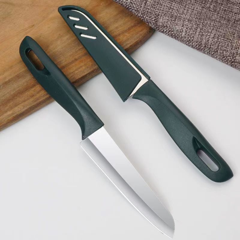 Stainless steel multi-functional fruit knife, special fruit knife for student dormitories, kitchen apple peeler with sleeve knife factory wholesale Item Picture