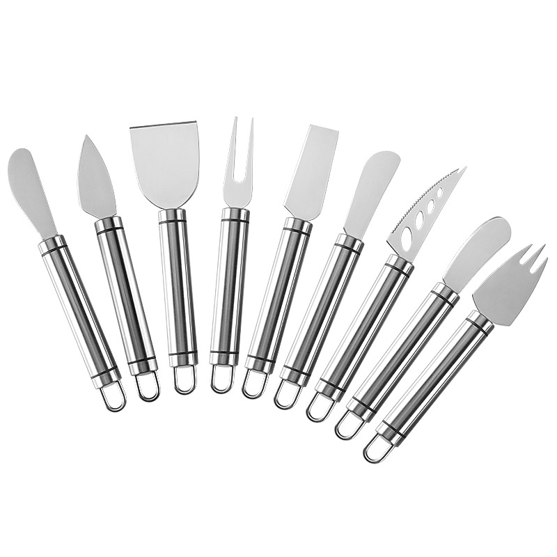 New cross-border steel-handled stainless steel cheese knife, cheese knife, Western-style dining knife, butter knife, spatula and pizza knife are in stock Item Picture