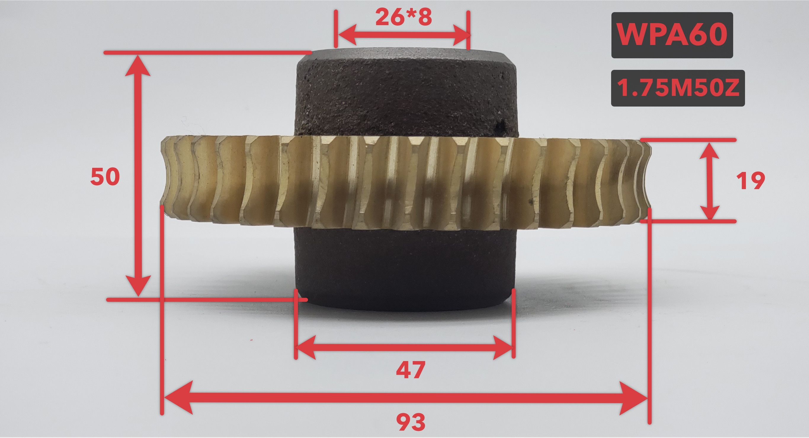 WPA reducer worm gear, WPO/WPX/WPS iron core worm gear, copper worm gear, worm gear and worm reducer accessories undefined