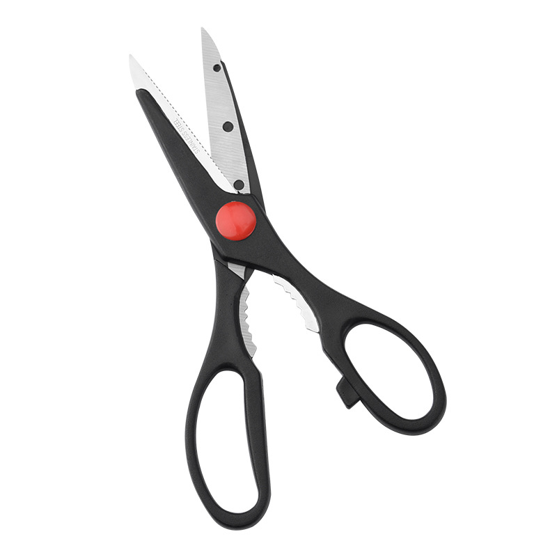 Wholesale multi-purpose stainless steel strong and sharp chicken bone scissors, cooked food scissors, and multi-functional household kitchen scissors from the manufacturer Item Picture