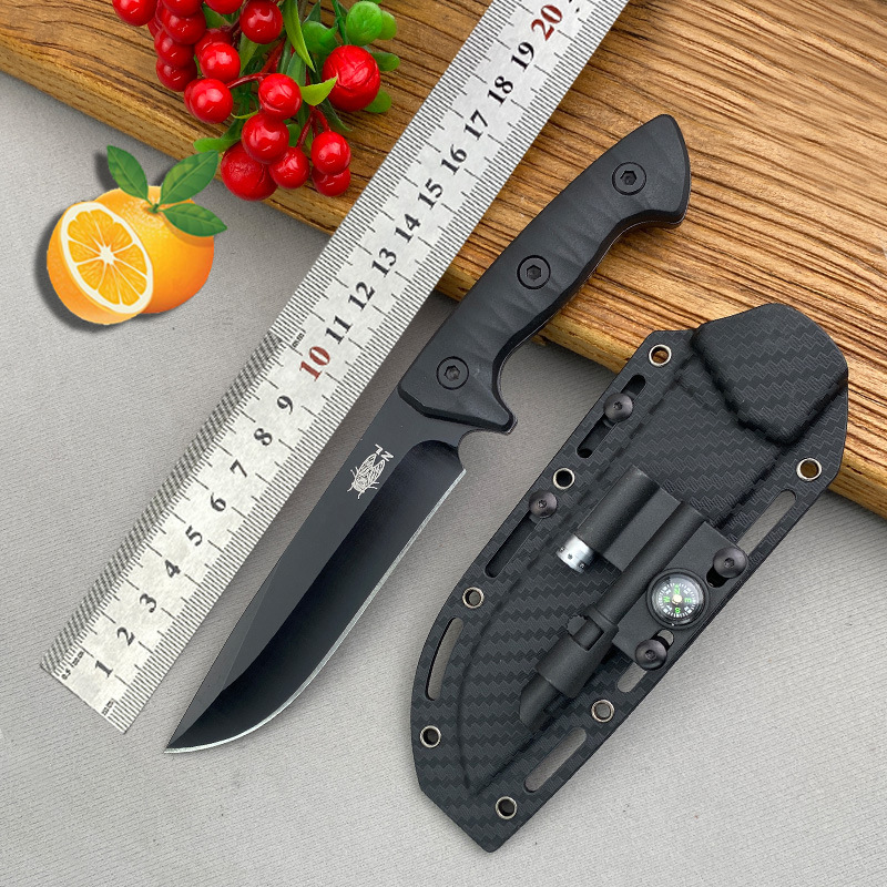 Cross-border best-selling K-sheath high-hardness small knife, outdoor survival knife, portable knife, self-defense and survival multi-functional tactical knife full figure