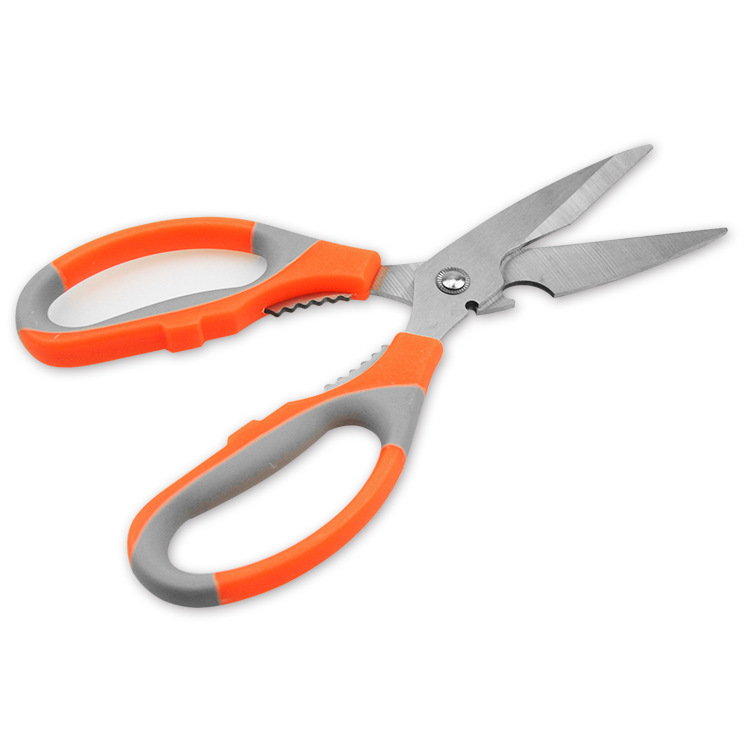 Wholesale of multi-functional stainless steel kitchen household 9340 chicken bone scissors, outdoor barbecue bottle opener, walnut cracker Item Picture