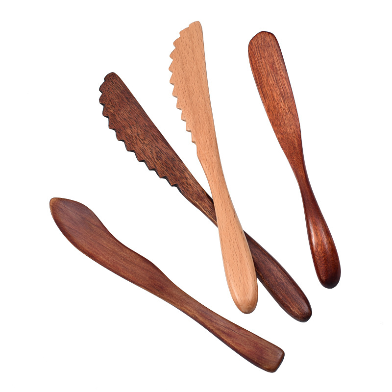 Wholesale of Japanese butter knives, mini butter knives, bread cream cheese jam spatulas, baking tools, facial masks, and wooden knives Item Picture