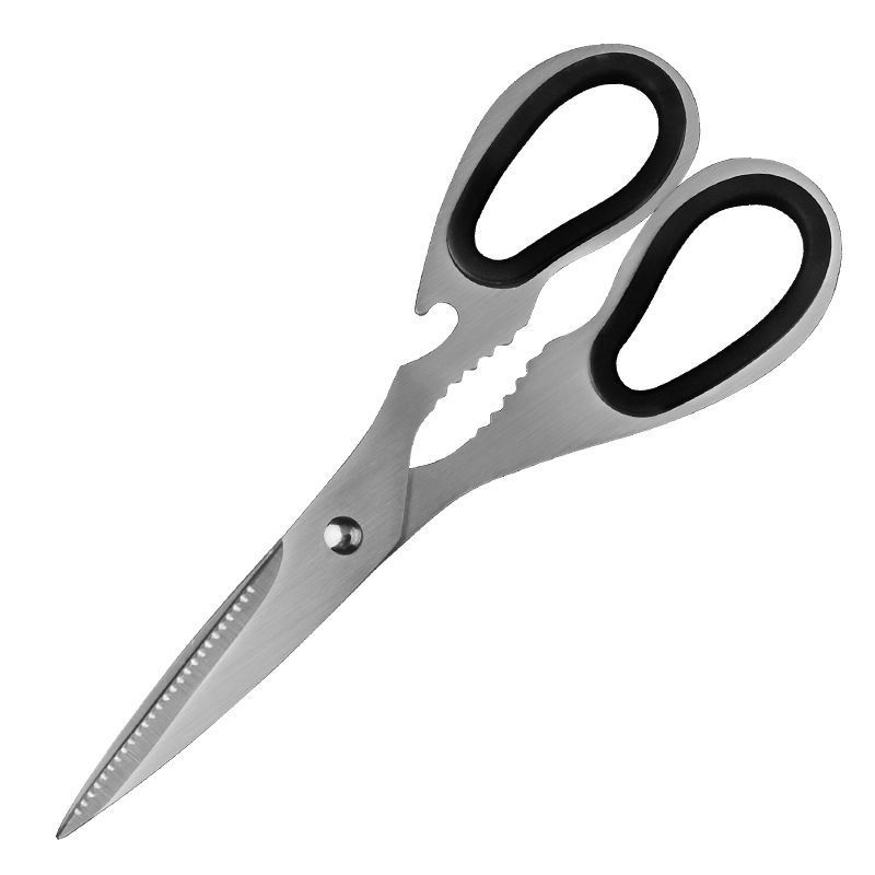 Kitchen multi-functional stainless steel scissors, sharp meat scissors, household scissors, all-steel food barbecue scissors, powerful chicken bone scissors Item Picture