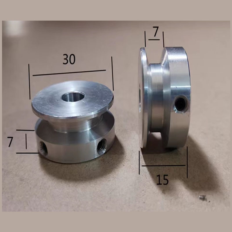 Aluminum alloy single-groove pulley, O-belt, V-groove pulley, drive pulley, main shaft, small pulley undefined