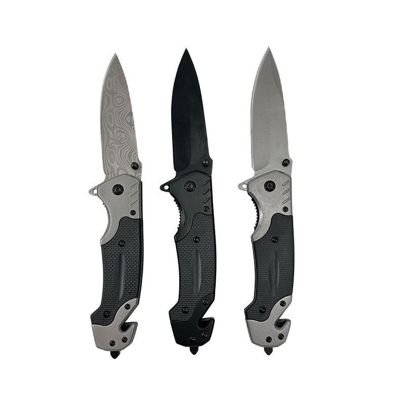 Wholesale folding knives, outdoor camping self-defense knives, stainless steel folding knives, camping outdoor survival knives, household fruit knives Item Picture