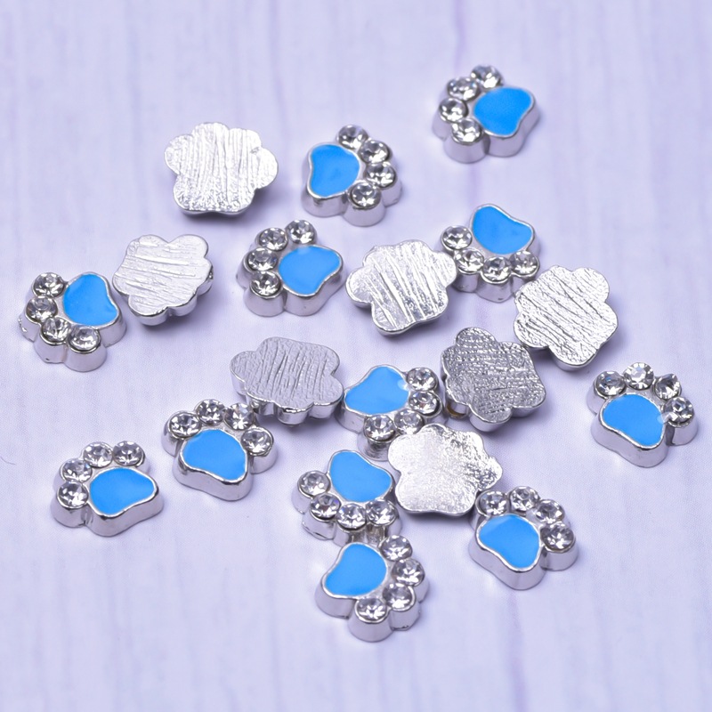 Best-selling colorful Cat Footprint Charm Module bracelet accessory DIY Patch Floating charms locket Application Scenario