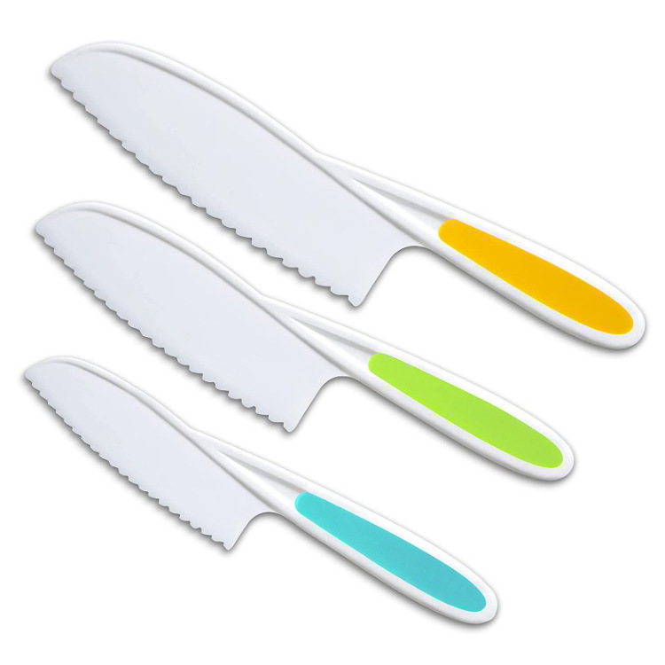 8-piece children's kitchen knife set, wooden knife, potato cutter, cucumber cutter, fruit and vegetable cutter, bear bread and cake knife cover details Picture