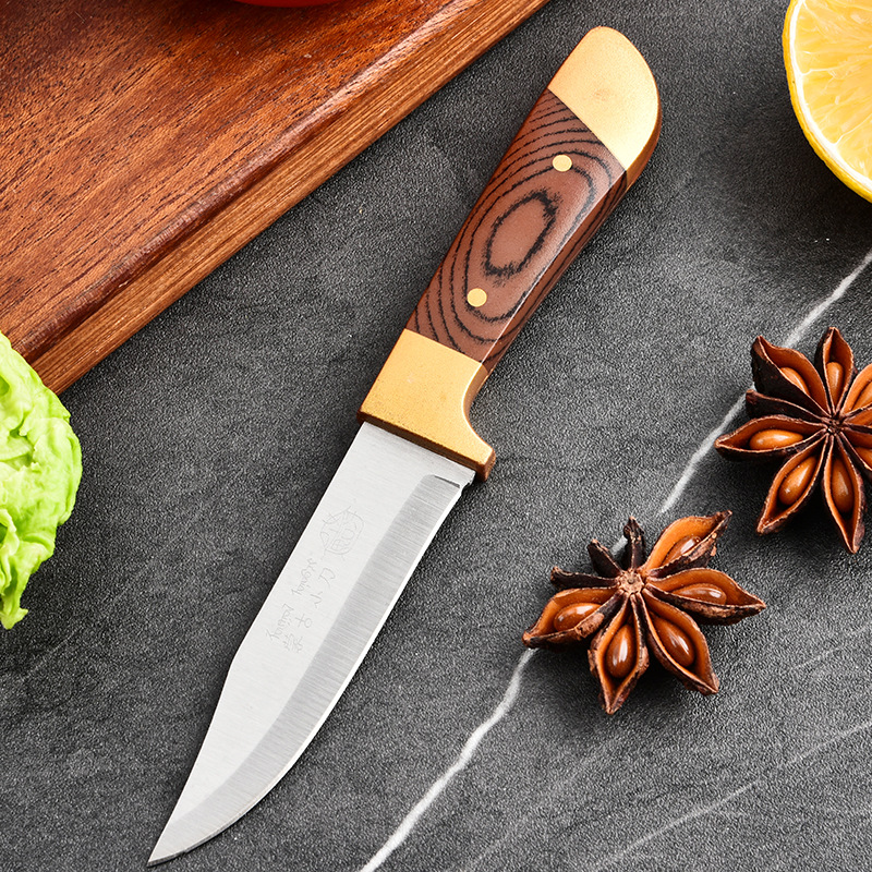 Stainless steel hand-handled meat knife, bone-removing knife, mutton knife, outdoor portable special fruit knife, household kitchen knife Specification drawing