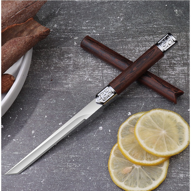 Outdoor survival knife, self-defense knife, one-piece keel knife, sharp small straight knife for outdoor camping, household magic pen knife details Picture
