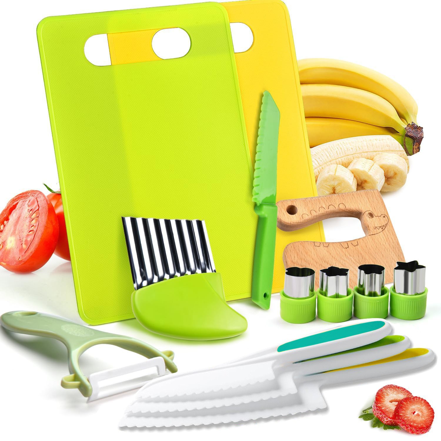 Factory direct supply of new 13-piece set of safety tools, fruit knives, early education role-playing toys, children's plastic knife sets full figure