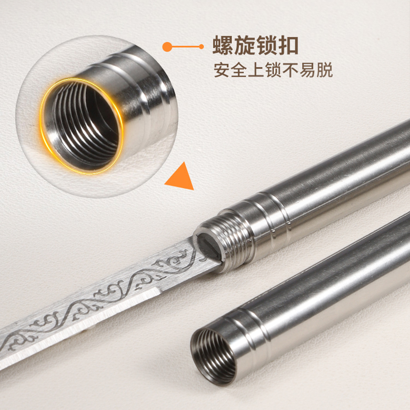 All-steel Ba Wang staff medium knife, household fruit peeler, camping and outdoor self-defense, portable multi-functional tool knife Specification drawing