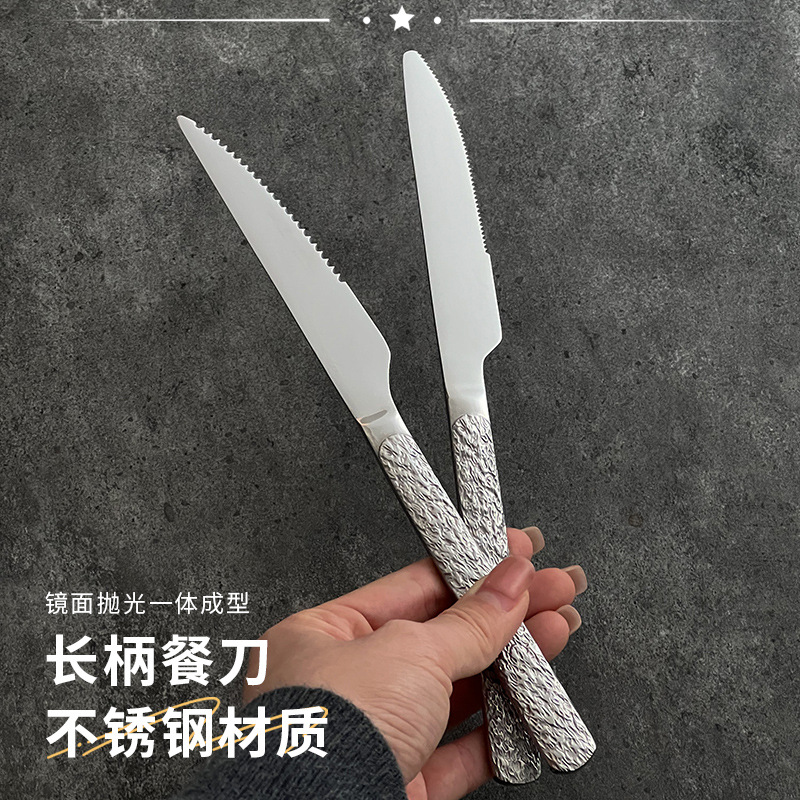 420 Steak knife, a thickened stainless steel steak and cooked food knife for home use, is a cross-border high-hardness special Western cuisine knife Application Scenario