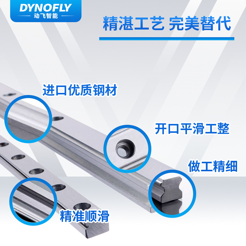 High-precision linear guide HGW flange slider HGH square slide table translation, HIYIN domestic alternative manufacturer wholesale Specification drawing