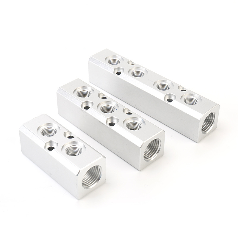 The multi-pipeline air distribution outlet, air distribution block base, C-type air distribution distributor, straight-through C-type joint, aluminum air exhaust path details Picture