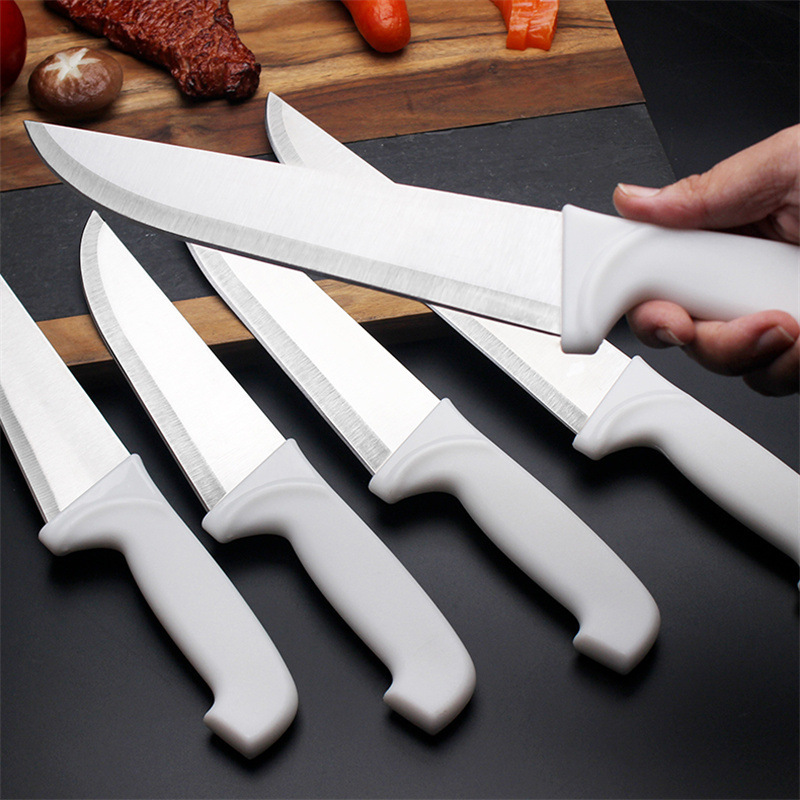 Cross-border chef's knife, stainless steel kitchen knife, Western multi-functional knife, household PP handle meat slicer, kitchen knife set Specification drawing